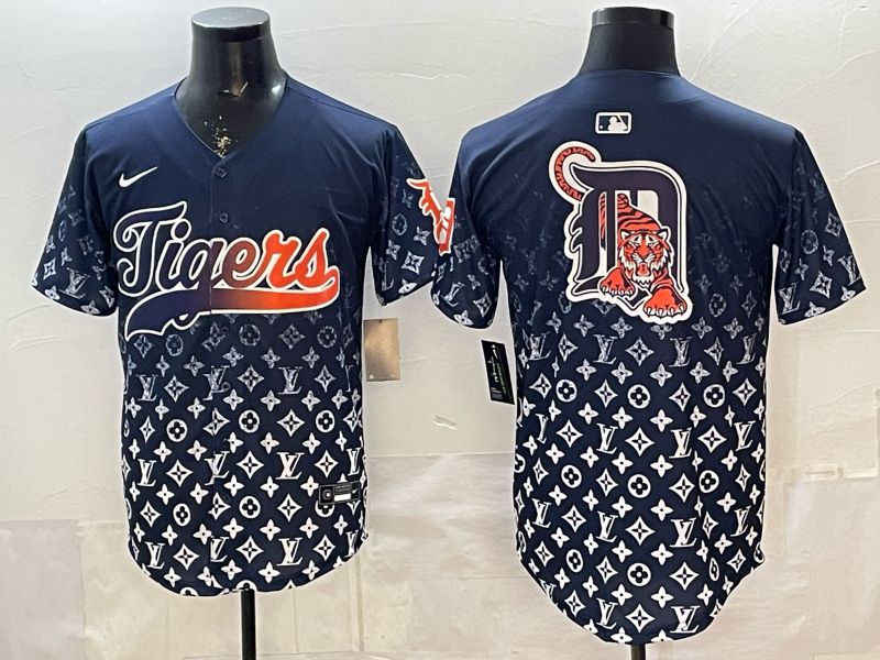 Men Detroit Tigers Blank Blue Game 2026 Nike MLB Jersey style 0014